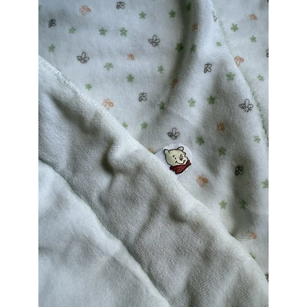 Walt Disney Collection Winnie the Pooh Embroidered Baby Blanket Reversible